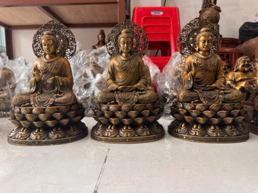 Tượng đồng bộ ba Tam Công Phật