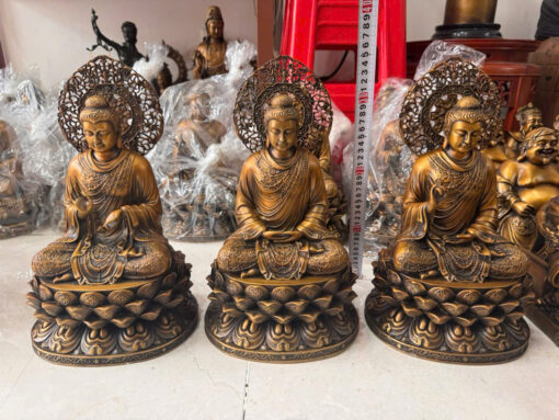Tượng đồng bộ ba Tam Công Phật