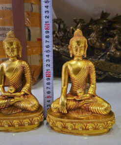 Tượng đồng dát vang tam thế phật 20cm