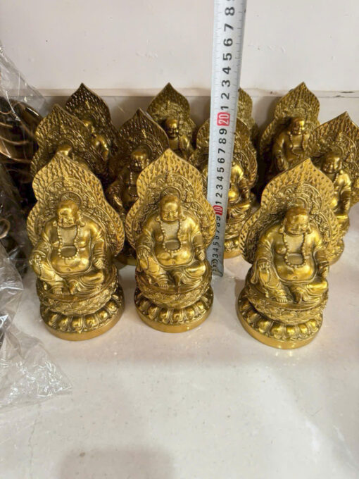 Tượng đồng di lặc dat vàng 17cm