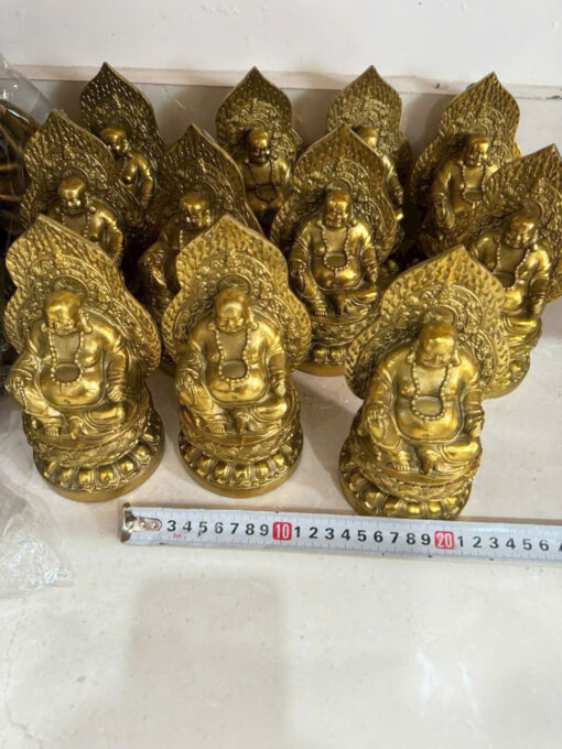 Tượng đồng di lặc dat vàng 17cm - Ảnh 3