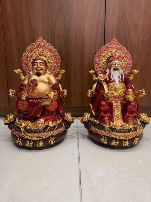 Tượng đồng tài lá đề địa vẽ thủ công