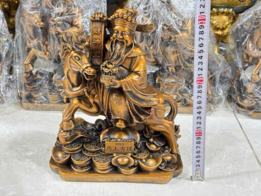 Tượng đồng  thần tiền cưỡi ngựa cao 30cm - Ảnh 2