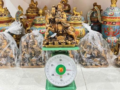 Tượng đồng  thần tiền cưỡi ngựa cao 30cm - Ảnh 3