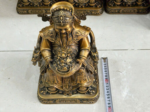 Tượng đồng  thần tiền ngồi ghế rồng - Ảnh 5