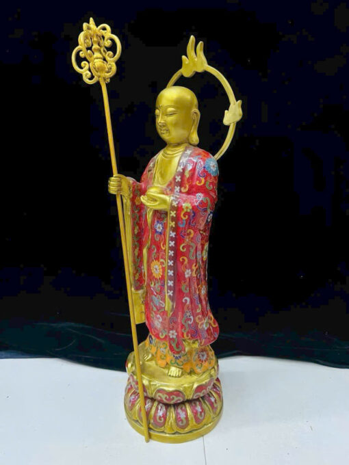 Tượng đồng muc kiền liên vẽ thủ công - Ảnh 4