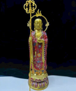 Tượng đồng muc thiền liên vẽ thủ công