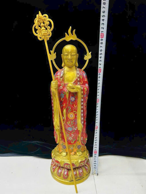 Tượng đồng muc kiền liên vẽ thủ công - Ảnh 6