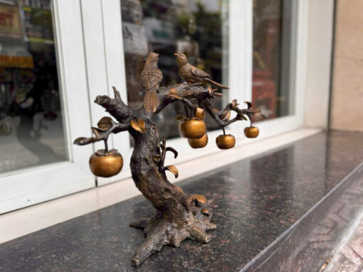 Tượng đồng chim uyên ương tài lộc