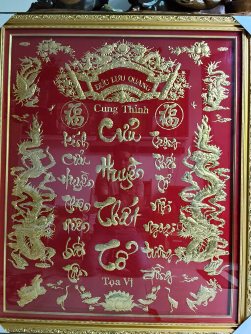 Bài vị cửu huyền thất tổ dát vàng - Ảnh 6