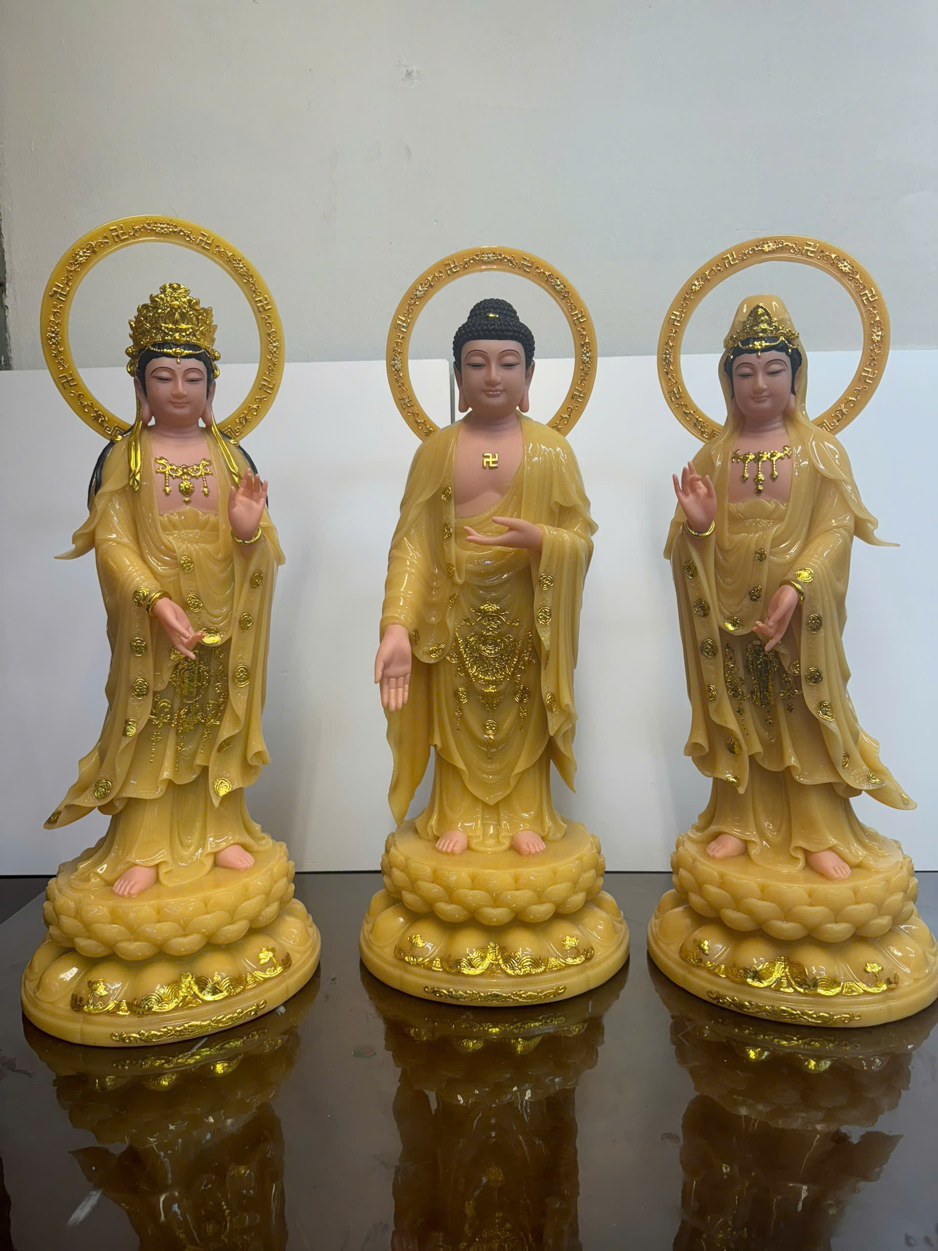 Tây Phương Tam Thánh Đứng Thạch Anh - Ảnh 3