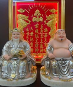 Tượng Thần Tài Thổ Địa bột đá ngân nhũ