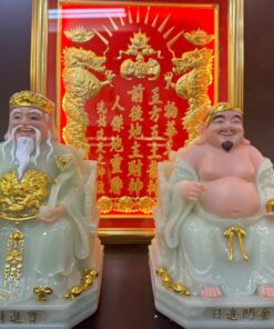 Tượng Thần Tài Thổ Địa bột đá thạch ngọc