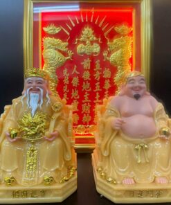 Tượng Thần Tài Thổ Địa bột đá vàng